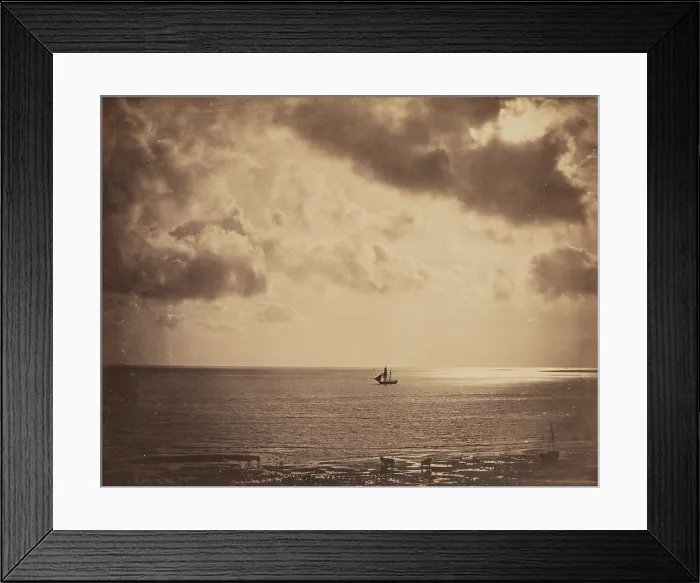 Framed Print : Brig upon the Water, c1856. Creator: Gustave Le Gray Framed Print : Brig upon the Water, c1856. Creator: Gustave Le Gray