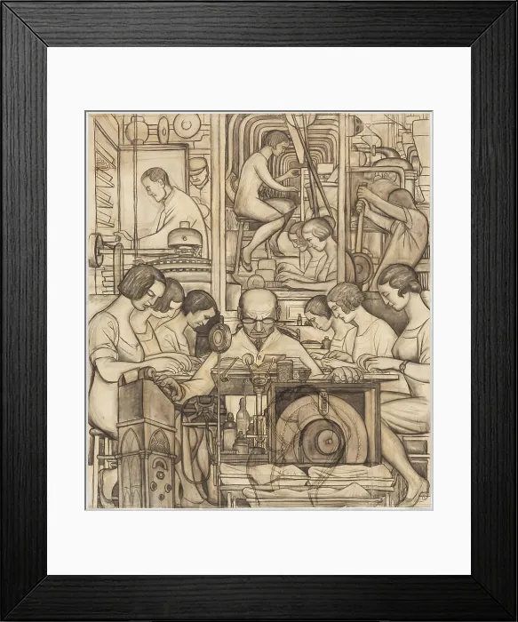Framed Print : Pharmaceutics, 1932. Creator: Diego Rivera Framed Print : Pharmaceutics, 1932. Creator: Diego Rivera