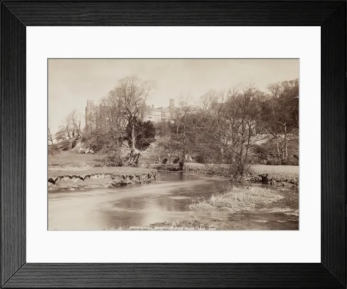 Framed Print : Haddon Hall from the River, Derbyshire, between 1870 and 1880. Creator: George Washington Wilson Framed Print : Haddon Hall from the River, Derbyshire, between 1870 and 1880. Creator: George Washington Wilson