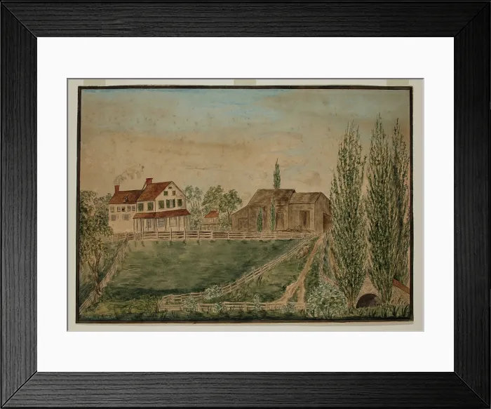 Framed Print : Whitby Manor, c1840s. Creator: Martha Gray Thomas Framed Print : Whitby Manor, c1840s. Creator: Martha Gray Thomas