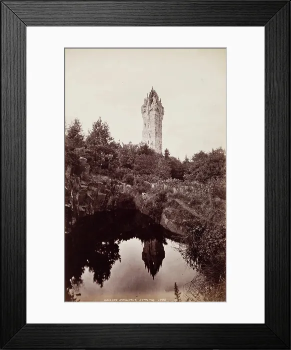 Framed Print : Wallace Monument, Stirling, 1860-1880. Creator: James Valentine Framed Print : Wallace Monument, Stirling, 1860-1880. Creator: James Valentine