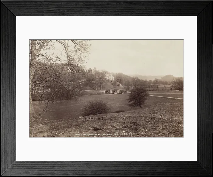 Framed Print : Haddon Hall from Dovecotes, Derbyshire, between 1870 and 1880. Creator: George Washington Wilson Framed Print : Haddon Hall from Dovecotes, Derbyshire, between 1870 and 1880. Creator: George Washington Wilson