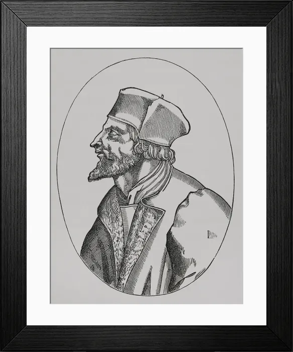 Framed Print : Jan Hus, (1369-1415), Czech theologian and philosopher, 1877. Creator: Unknown Framed Print : Jan Hus, (1369-1415), Czech theologian and philosopher, 1877. Creator: Unknown
