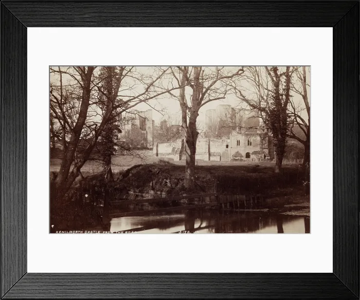 Framed Print : Kenilworth Castle form the Road, between 1870 and 1880. Creator: James Valentine Framed Print : Kenilworth Castle form the Road, between 1870 and 1880. Creator: James Valentine