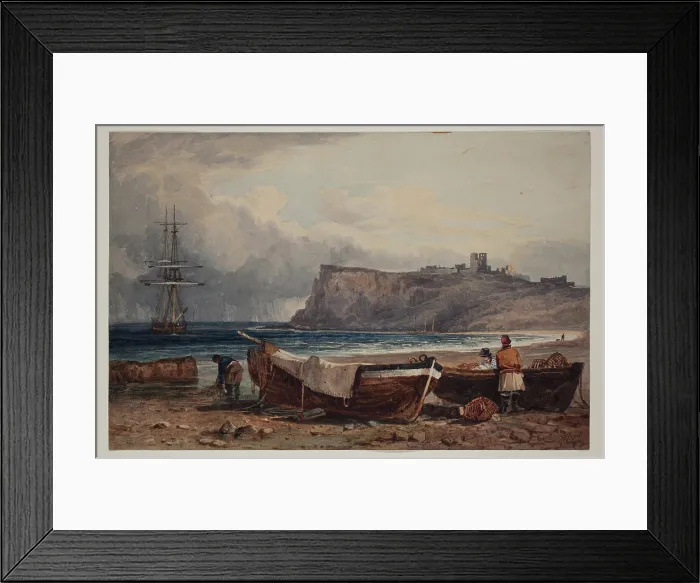 Framed Print : Beach Scene with Fishing Boats, between 1803 and 1852. Creator: Samuel Prout Framed Print : Beach Scene with Fishing Boats, between 1803 and 1852. Creator: Samuel Prout