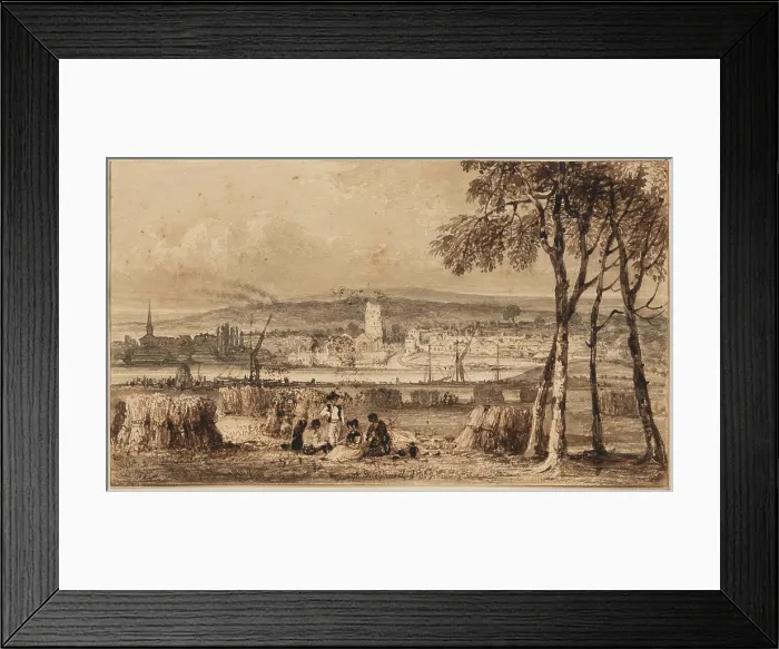 Framed Print : English Town, c1790-1840. Creator: George Shepheard Framed Print : English Town, c1790-1840. Creator: George Shepheard