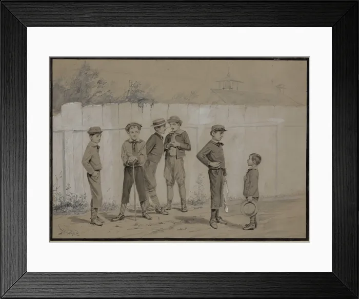 Framed Print : Sending for the Candles, late 19th century. Creator: Harry Beard Framed Print : Sending for the Candles, late 19th century. Creator: Harry Beard