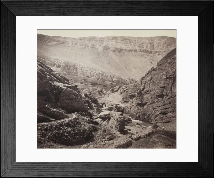 Framed Print : The Glen of Barada, 1862. Creator: Francis Bedford Framed Print : The Glen of Barada, 1862. Creator: Francis Bedford