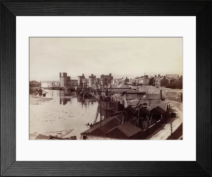 Framed Print : Caernarvon, between 1870 and 1880. Creator: James Valentine Framed Print : Caernarvon, between 1870 and 1880. Creator: James Valentine