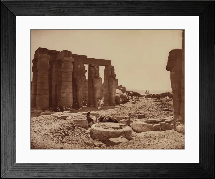 Framed Print : The Ramesseum. Luxor, West Bank (Thebes), c1869. Creator: Unknown Framed Print : The Ramesseum. Luxor, West Bank (Thebes), c1869. Creator: Unknown