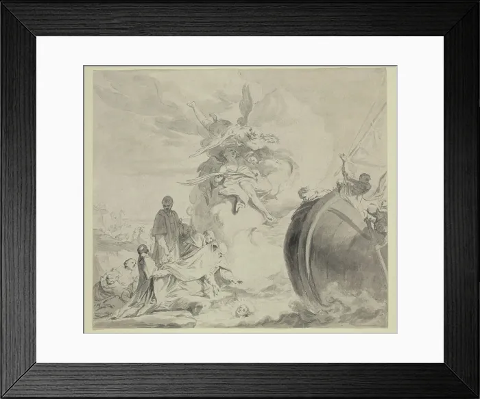 Framed Print : The Head of Saint Torpe Saved by Angels and Restored to Archbishop Frederigo, between 1730 and 1770. Creator: Giambettino Cignaroli Framed Print : The Head of Saint Torpe Saved by Angels and Restored to Archbishop Frederigo, between 1730 and 1770. Creator: Giambettino Cignaroli
