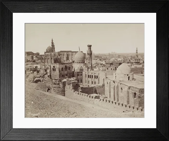 Framed Print : Panoramic View of Cairo Looking toward Giza, 19th century. Creator: Zangaki Framed Print : Panoramic View of Cairo Looking toward Giza, 19th century. Creator: Zangaki