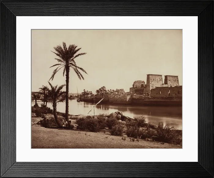 Framed Print : The Island and Temple at Philae, c1869. Creator: Unknown Framed Print : The Island and Temple at Philae, c1869. Creator: Unknown