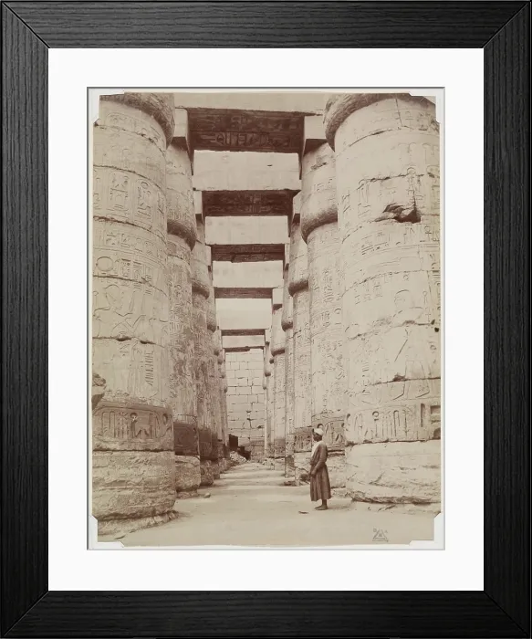 Framed Print : Hypostyle Hall, Temple of Karnak. Luxor, East Bank, 19th century. Creator: Zangaki Framed Print : Hypostyle Hall, Temple of Karnak. Luxor, East Bank, 19th century. Creator: Zangaki