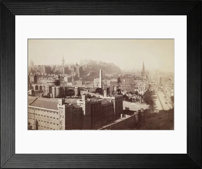 Framed Print : Edinburgh from Calton Hill, between 1870 and 1880. Creator: James Valentine Framed Print : Edinburgh from Calton Hill, between 1870 and 1880. Creator: James Valentine