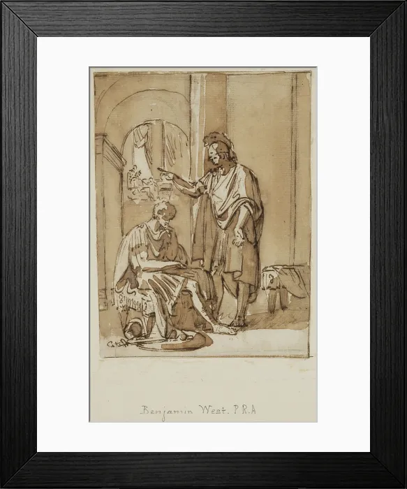 Framed Print : Study for Classical Subject, between 18th and 19th century. Creator: Benjamin West Framed Print : Study for Classical Subject, between 18th and 19th century. Creator: Benjamin West