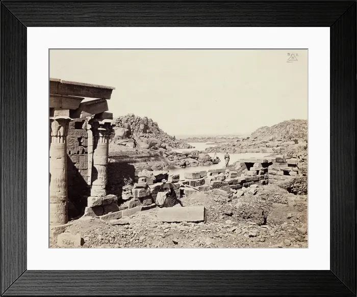 Framed Print : The Nile Above Philae, c1870. Creator: Frank Mason Good Framed Print : The Nile Above Philae, c1870. Creator: Frank Mason Good