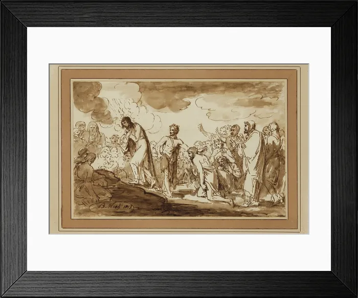 Framed Print : The Baptism of Christ, 1813. Creator: Benjamin West Framed Print : The Baptism of Christ, 1813. Creator: Benjamin West