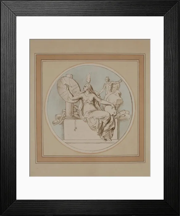 Framed Print : Britannia Protecting the Fine Arts, c1770s. Creator: Benjamin West Framed Print : Britannia Protecting the Fine Arts, c1770s. Creator: Benjamin West
