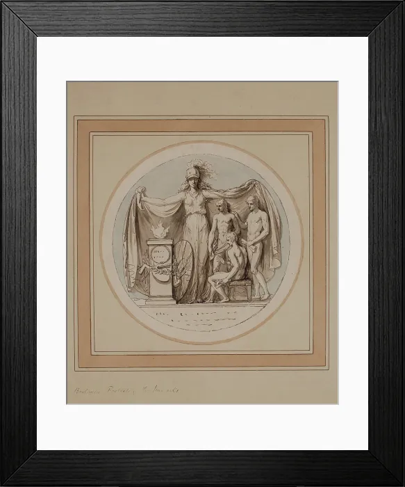 Framed Print : Britannia Protecting the Fine Arts, c1770s. Creator: Benjamin West Framed Print : Britannia Protecting the Fine Arts, c1770s. Creator: Benjamin West
