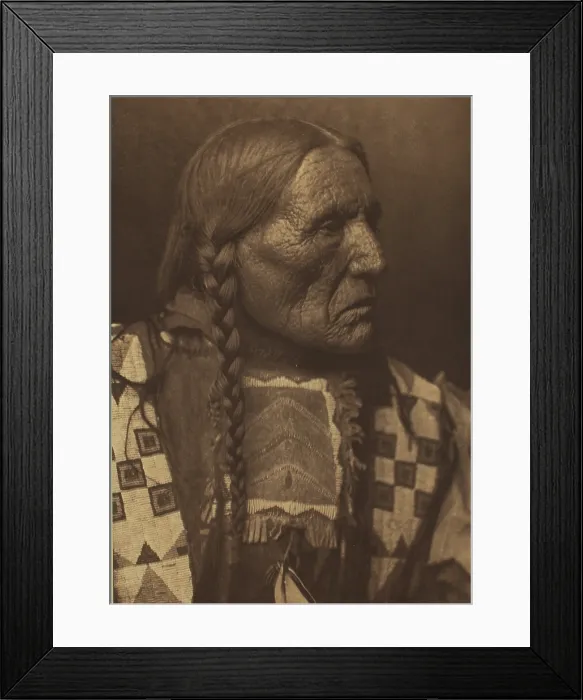 Framed Print : No Bear, Atsina, 1908. Creator: Edward Sheriff Curtis Framed Print : No Bear, Atsina, 1908. Creator: Edward Sheriff Curtis