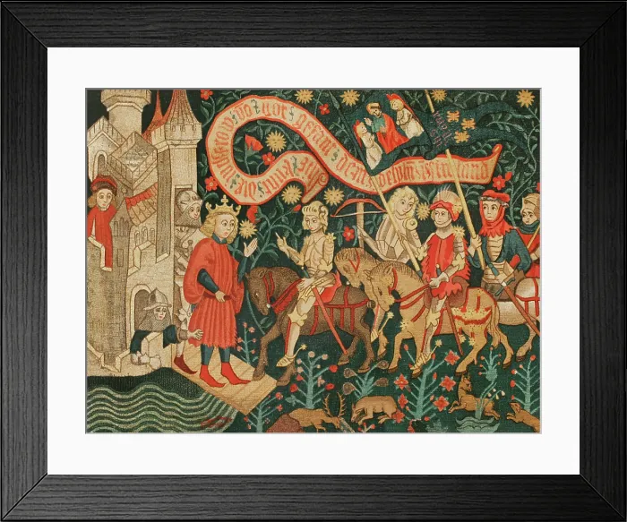 Framed Print : Arrival of Joan of Arc at the Castle of Chinon, 1429, (1877). Creator: Unknown Framed Print : Arrival of Joan of Arc at the Castle of Chinon, 1429, (1877). Creator: Unknown