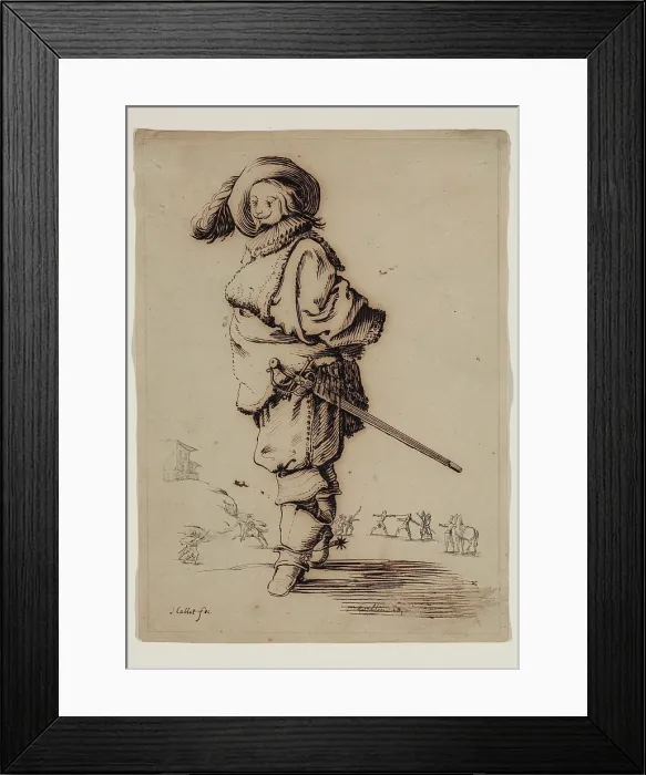 Framed Print : Gentleman with a Fur Plastron, c1800. Creator: Unknown Framed Print : Gentleman with a Fur Plastron, c1800. Creator: Unknown
