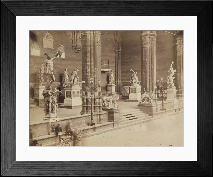Framed Print : Loggia dei Lanzi, Florence, 19th century. Creator: Unknown Framed Print : Loggia dei Lanzi, Florence, 19th century. Creator: Unknown