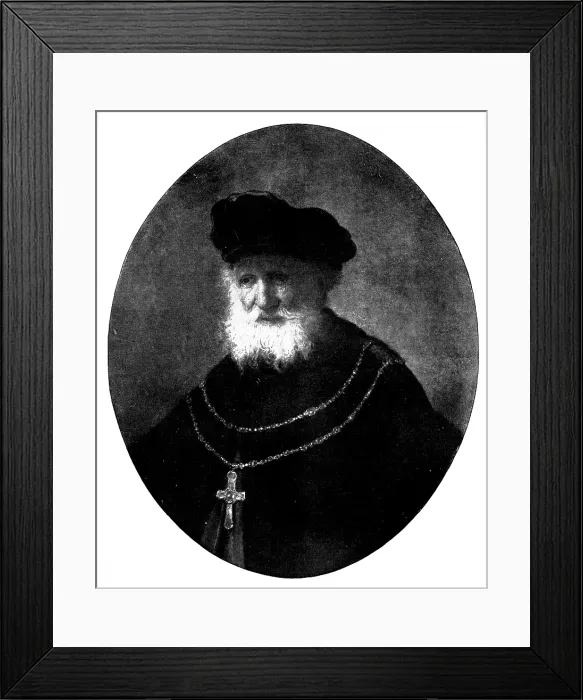 Framed Print : An old man's portrait - by Rembrandt, 1895. Creator: Unknown. An old man's portrait - by Rembrandt, 1895. Creator: Unknown Framed Print : An old man's portrait - by Rembrandt, 1895. Creator: Unknown. An old man's portrait - by Rembrandt, 1895. Creator: Unknown