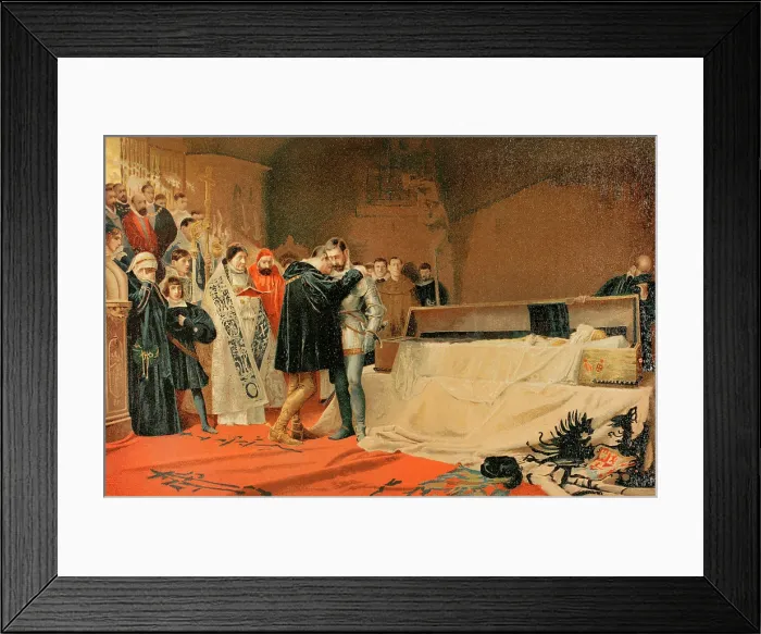 Framed Print : The Conversion of the Duke of Gandia, 16th century, (1890). Creator: Unknown Framed Print : The Conversion of the Duke of Gandia, 16th century, (1890). Creator: Unknown