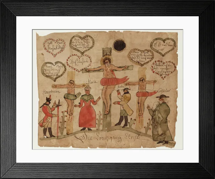 Framed Print : Crucifixion, late 18th century. Creator: Unknown