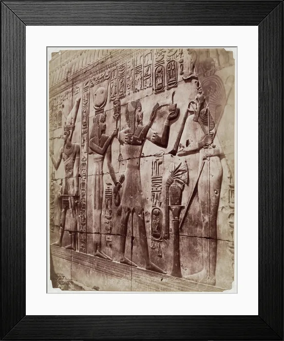 Framed Print : Egyptian Bas-Relief, 1890. Creator: Zangaki Framed Print : Egyptian Bas-Relief, 1890. Creator: Zangaki