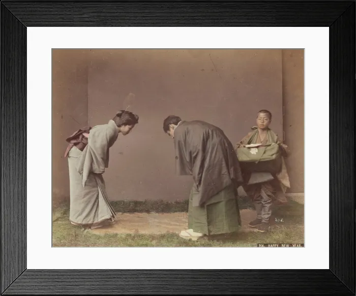 Framed Print : New Year's Rituals, c1885. Creator: Unknown. New Year's Rituals, c1885. Creator: Unknown Framed Print : New Year's Rituals, c1885. Creator: Unknown. New Year's Rituals, c1885. Creator: Unknown