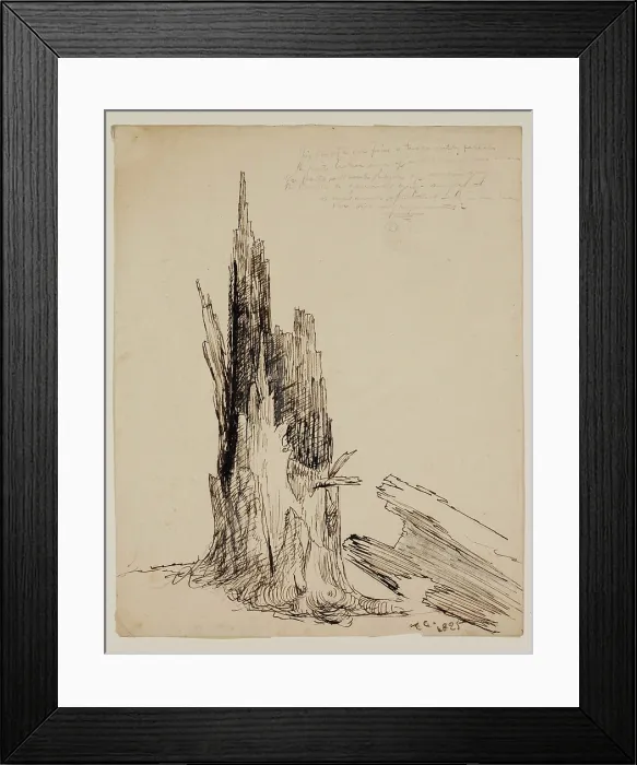 Framed Print : Lower Part of a Tree 'Recently Fallen', 1825. Creator: Thomas Cole Framed Print : Lower Part of a Tree 'Recently Fallen', 1825. Creator: Thomas Cole