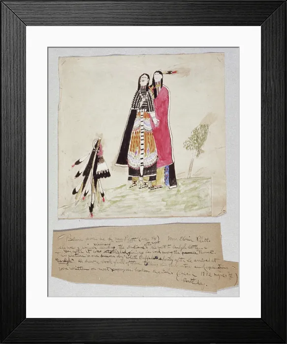 Framed Print : Courting Scene, c1890. Creator: White Buffalo Framed Print : Courting Scene, c1890. Creator: White Buffalo