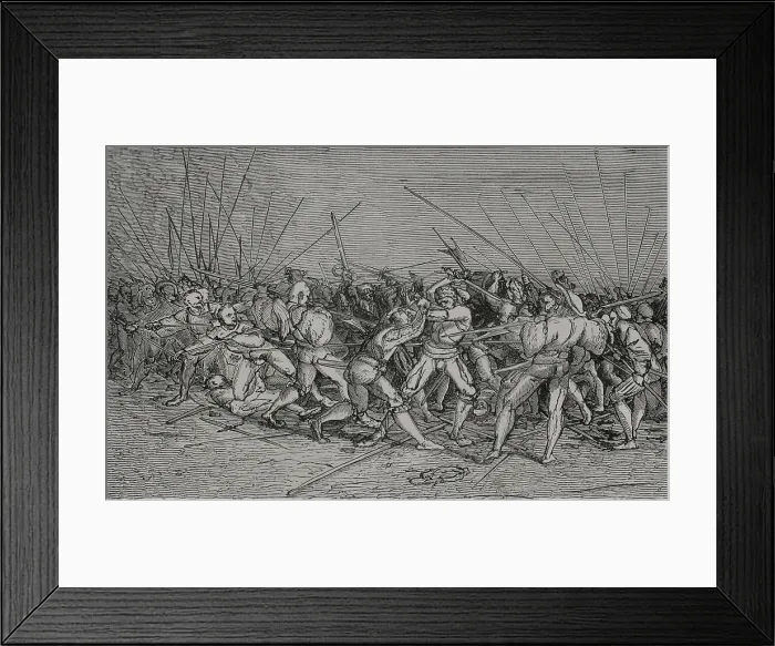 Framed Print : The Lansquenets Battle, Soldiers of the German infantry, c1530, (1877). Creator: Unknown. The Lansquenets Battle, Soldiers of the German infantry, c1530, (1877) Framed Print : The Lansquenets Battle, Soldiers of the German infantry, c1530, (1877). Creator: Unknown. The Lansquenets Battle, Soldiers of the German infantry, c1530, (1877)