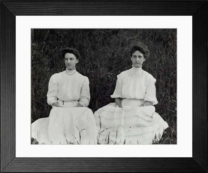 Framed Print : Untitled (Two Women in White), c1900, printed 1980. Creator: Wendell Hotter Framed Print : Untitled (Two Women in White), c1900, printed 1980. Creator: Wendell Hotter