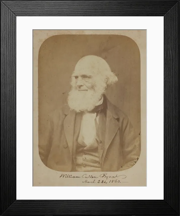 Framed Print : William Cullen Bryant, 1860. Creator: Rintoul & Rockwood Framed Print : William Cullen Bryant, 1860. Creator: Rintoul & Rockwood