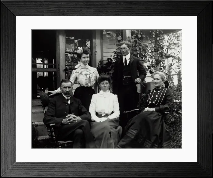 Framed Print : Untitled (Family of Five), c1900, printed 1980. Creator: Unknown Framed Print : Untitled (Family of Five), c1900, printed 1980. Creator: Unknown