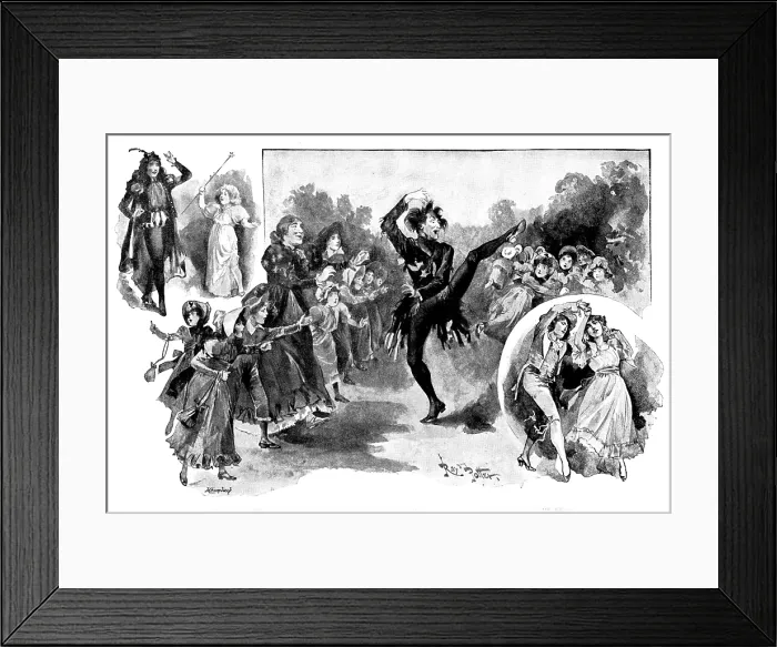 Framed Print : 'The House that Jack Built' at the Opera Comique... 1895. Creators: George Meisenbach, Raymond Potter Framed Print : 'The House that Jack Built' at the Opera Comique... 1895. Creators: George Meisenbach, Raymond Potter