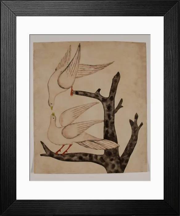 Framed Print : Doves, c1820. Creator: Unknown Framed Print : Doves, c1820. Creator: Unknown