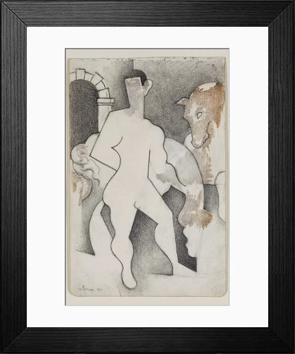 Framed Print : Groom, 1921. Creator: Roger de la Fresnaye Framed Print : Groom, 1921. Creator: Roger de la Fresnaye