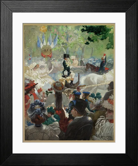 Framed Print : Fete Day in Paris, 1894. Creator: Charles E Waltensperger Framed Print : Fete Day in Paris, 1894. Creator: Charles E Waltensperger