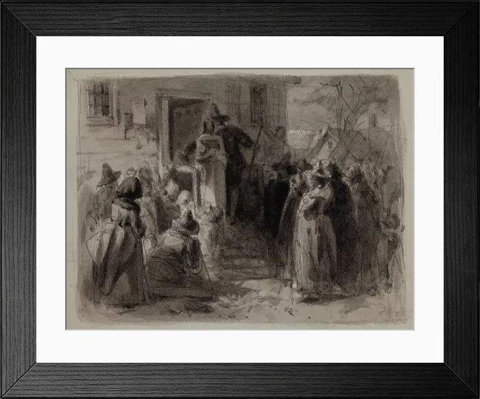 Framed Print : Scarlet Letter, late 19th century. Creator: Felix Octavius Carr Darley Framed Print : Scarlet Letter, late 19th century. Creator: Felix Octavius Carr Darley