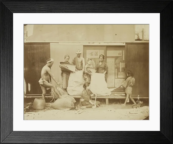 Framed Print : Filling Mattresses, 1884. Creator: Unknown Framed Print : Filling Mattresses, 1884. Creator: Unknown