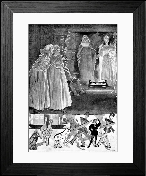 Framed Print : 'Santa Claus' at the Lyceum Theatre, 1895. Creator: George Meisenbach Framed Print : 'Santa Claus' at the Lyceum Theatre, 1895. Creator: George Meisenbach