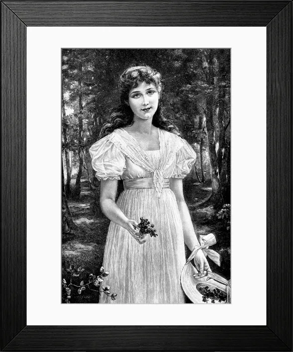 Framed Print : Violets, by Otto Lingner, 1895. Creator: Berlin Photographic Co. Violets, by Otto Lingner, 1895. Creator: Berlin Photographic Co Framed Print : Violets, by Otto Lingner, 1895. Creator: Berlin Photographic Co. Violets, by Otto Lingner, 1895. Creator: Berlin Photographic Co
