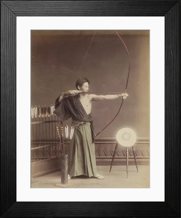 Framed Print : Japanese Archer, c1885. Creator: Unknown Framed Print : Japanese Archer, c1885. Creator: Unknown