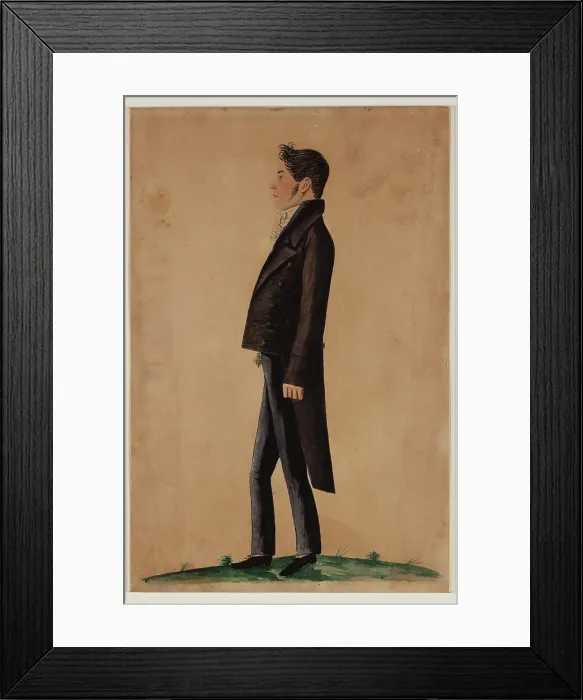 Framed Print : A Young Man, c1820. Creator: Jacob Maentel Framed Print : A Young Man, c1820. Creator: Jacob Maentel