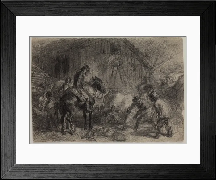 Framed Print : Foraging Party, late 19th century. Creator: Felix Octavius Carr Darley Framed Print : Foraging Party, late 19th century. Creator: Felix Octavius Carr Darley